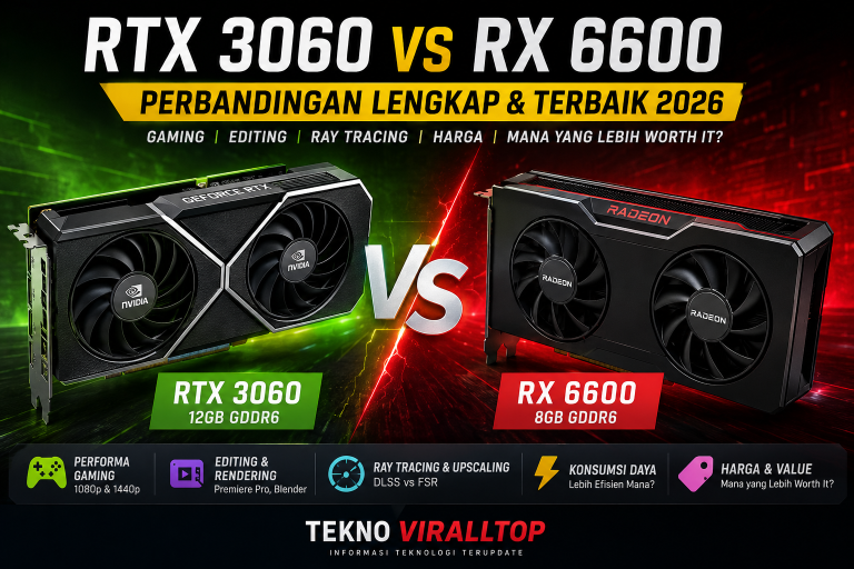 RTX 3060 vs RX 6600 Mana yang Lebih Layak Dibeli di Tahun 2026